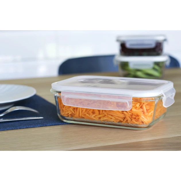 Boîte De Conservation En Verre Rectangle 1 L Pebbly – Image 3