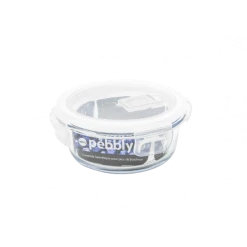 Boîte De Conservation En Verre Rond 400 Ml Pebbly