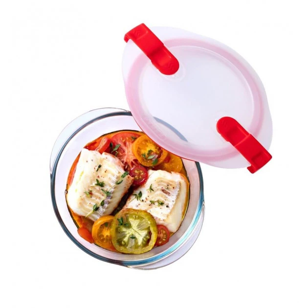 Boîte De Conservation En Verre Ronde 20 Cm 1,1 L Cook & Heat Pyrex – Image 2