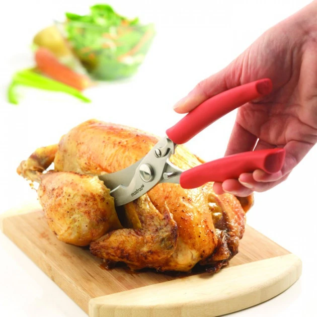 Ciseaux à Pizza Et à Volaille En Inox Rouge Mastrad – Image 2