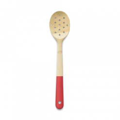 Cuillère De Cuisine Ajourée Bambou 30 Cm Rouge Pebbly
