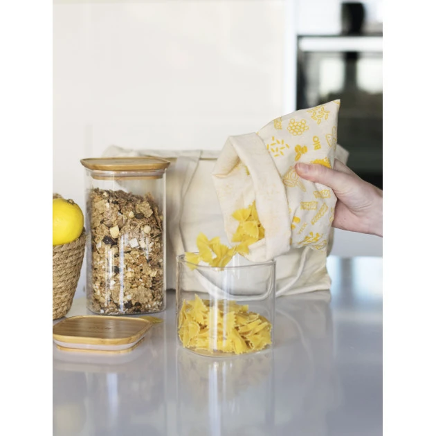 Sac à Vrac Coton Bio Jaune 20 X 25 Cm Pebbly – Image 2