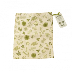 Sac à Vrac Coton Bio Vert 25 X 30 Cm Pebbly