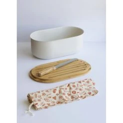 Set Boîte à Pain Métal Et Bambou 4 Pièces Pebbly