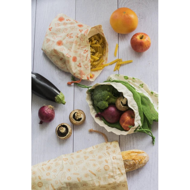 Set Zéro Déchet Coton Bio 3 Pièces Pebbly – Image 3